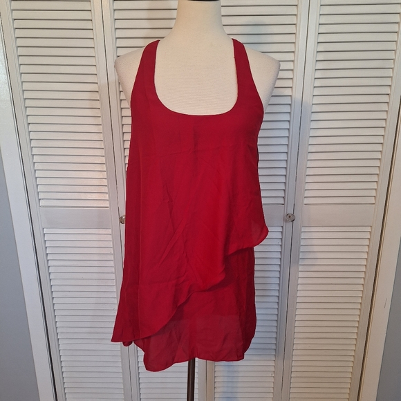 Silence + noise anthropologie red layered sundress sz small *I - Picture 2 of 6